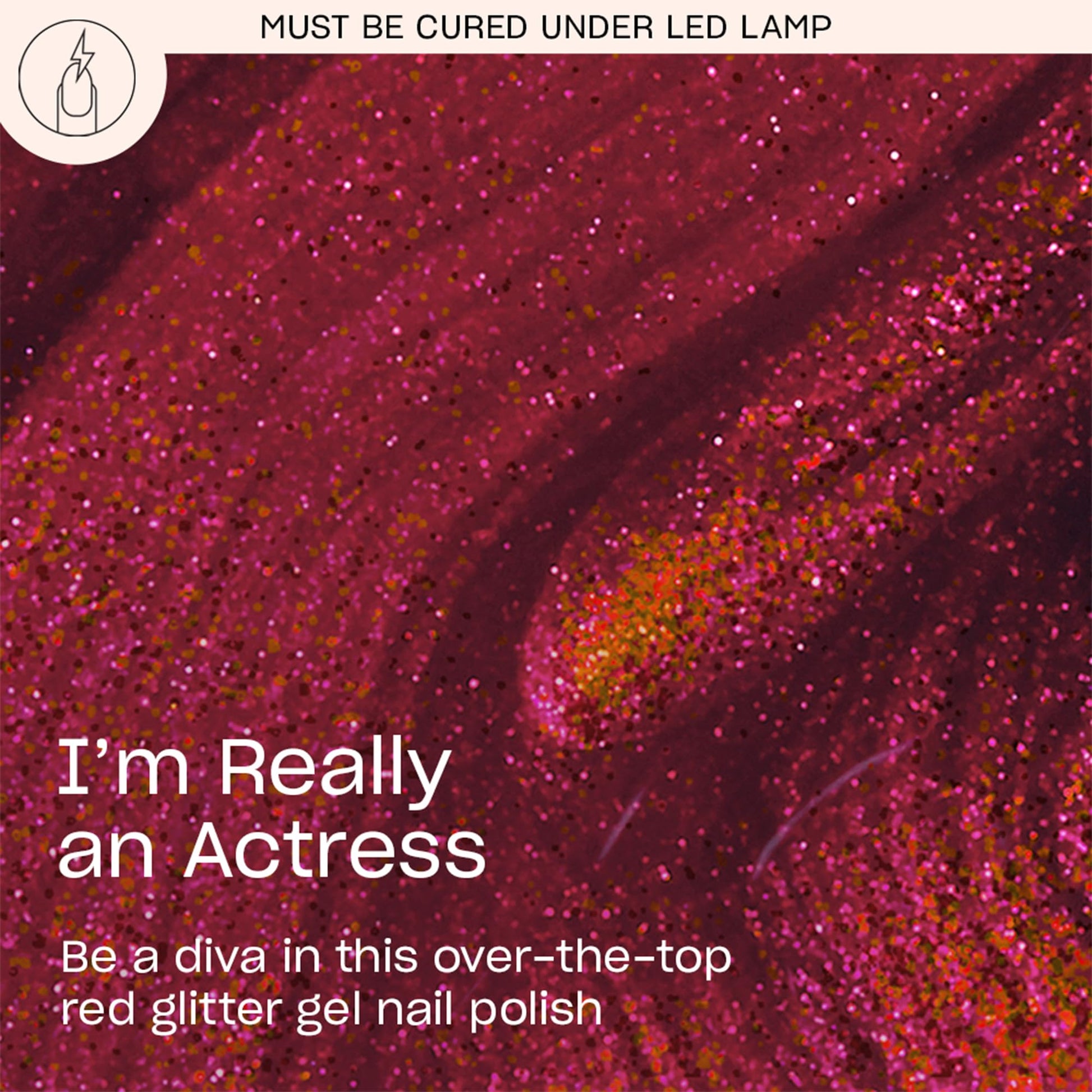 OPI GelColor I’m Really an Actress | Opaque Cool Red Shimmer LED Cure Gel Nail Polish | Salon - Quality Shine, Long - Lasting Wear | Vegan & HEMA Free | 0.5 Fl Oz - SkinNails&Makeup