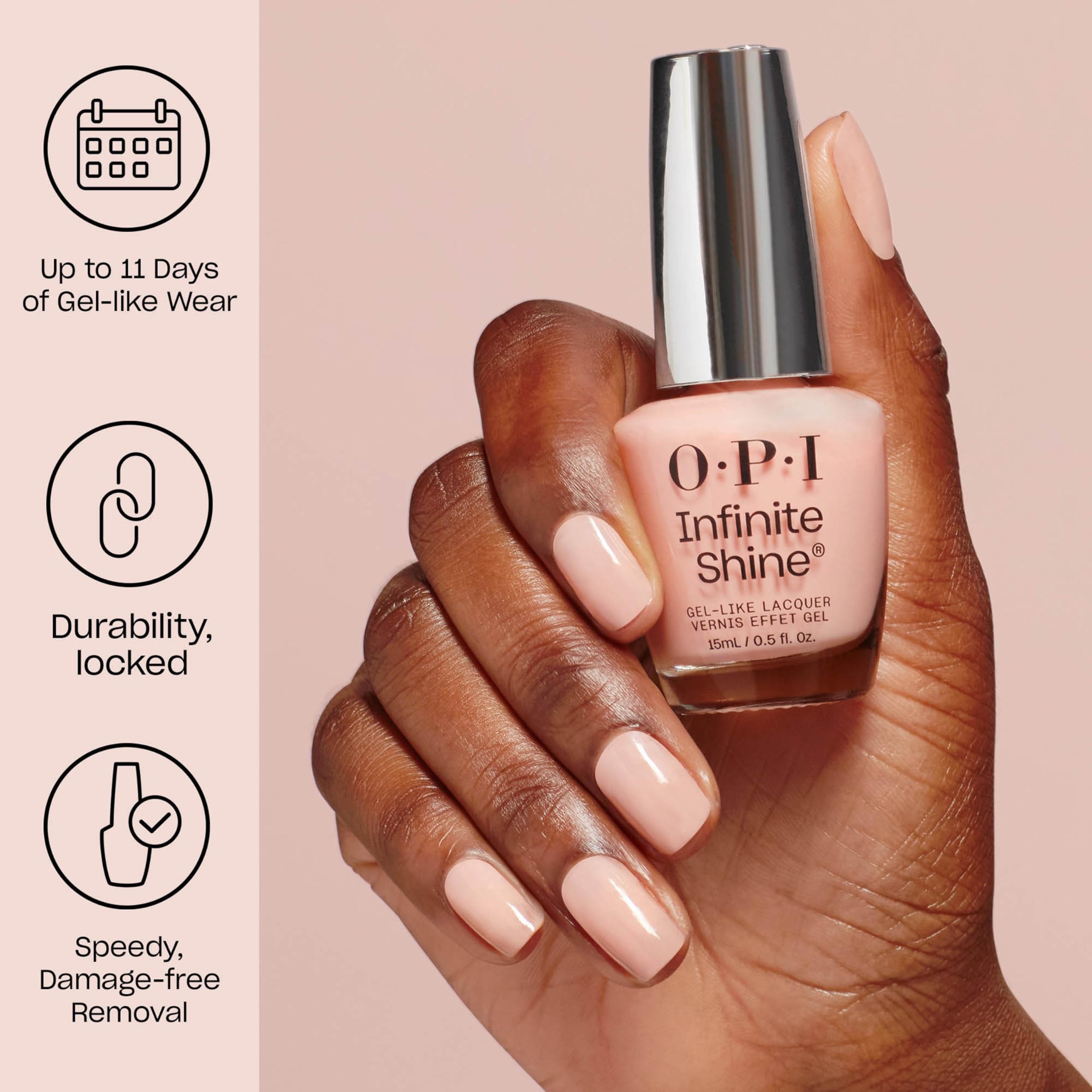 OPI Infinite Shine Candy 4 My Sweet Tart | Sheer Bright Fuchsia Pink Shimmer Long Wear Nail Polish | Good Enough to Treat Collection | Holiday 2025 - My Store