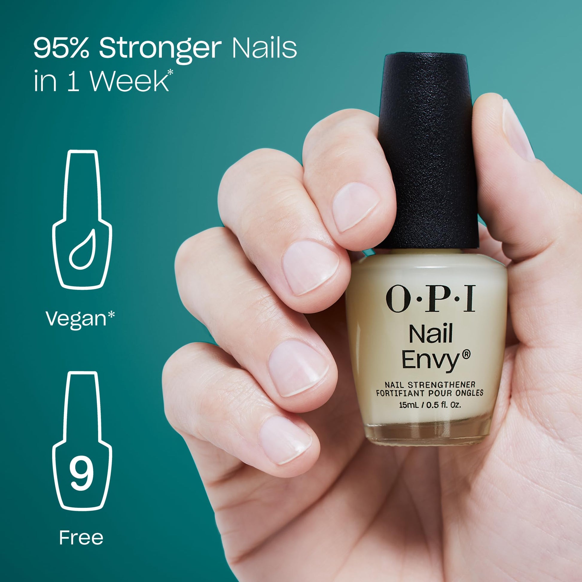 OPI Nail Envy Nail Strengthener – Clear & Opaque Crème Nail Treatment for Weak, Thin, Brittle Nails - My Store