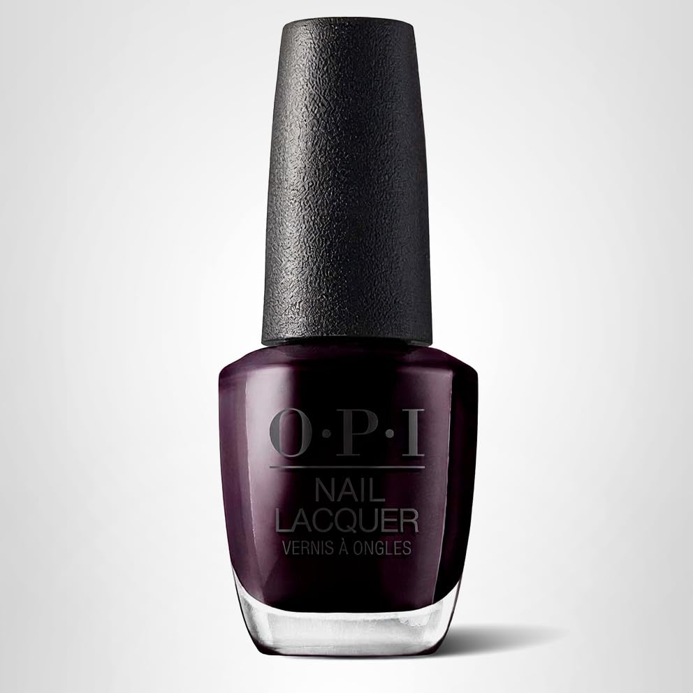 OPI Nail Lacquer Black Cherry Chutney | Opaque Dark Red Pearl Chip Resistant Nail Polish | Fast Drying, Streak Free - SkinNails&Makeup