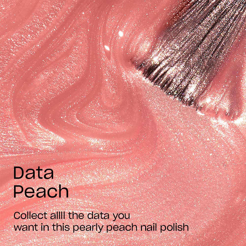 OPI Nail Lacquer Data Peach | Sheer Bright Orange Pearl Chip Resistant Nail Polish | Me, Myself Collection - My Store