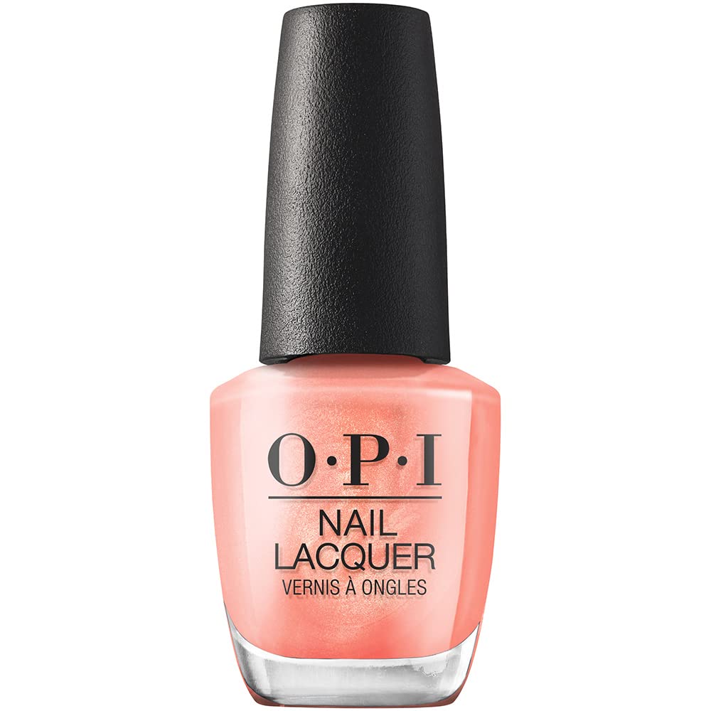 OPI Nail Lacquer Data Peach | Sheer Bright Orange Pearl Chip Resistant Nail Polish | Me, Myself Collection - My Store
