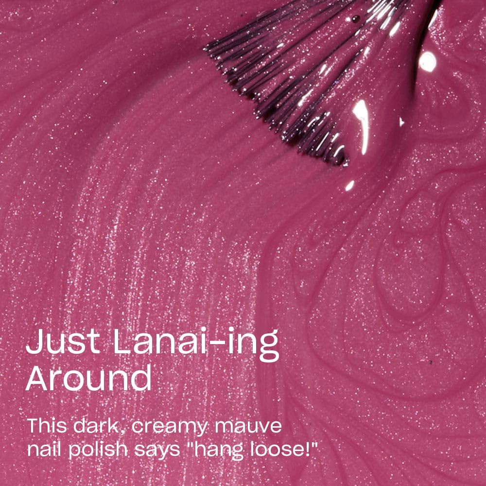 OPI Nail Lacquer Just Lanai - ing Around | Opaque Dark Purple Crème Chip Resistant Nail Polish | Fast Drying, Streak Free - My Store