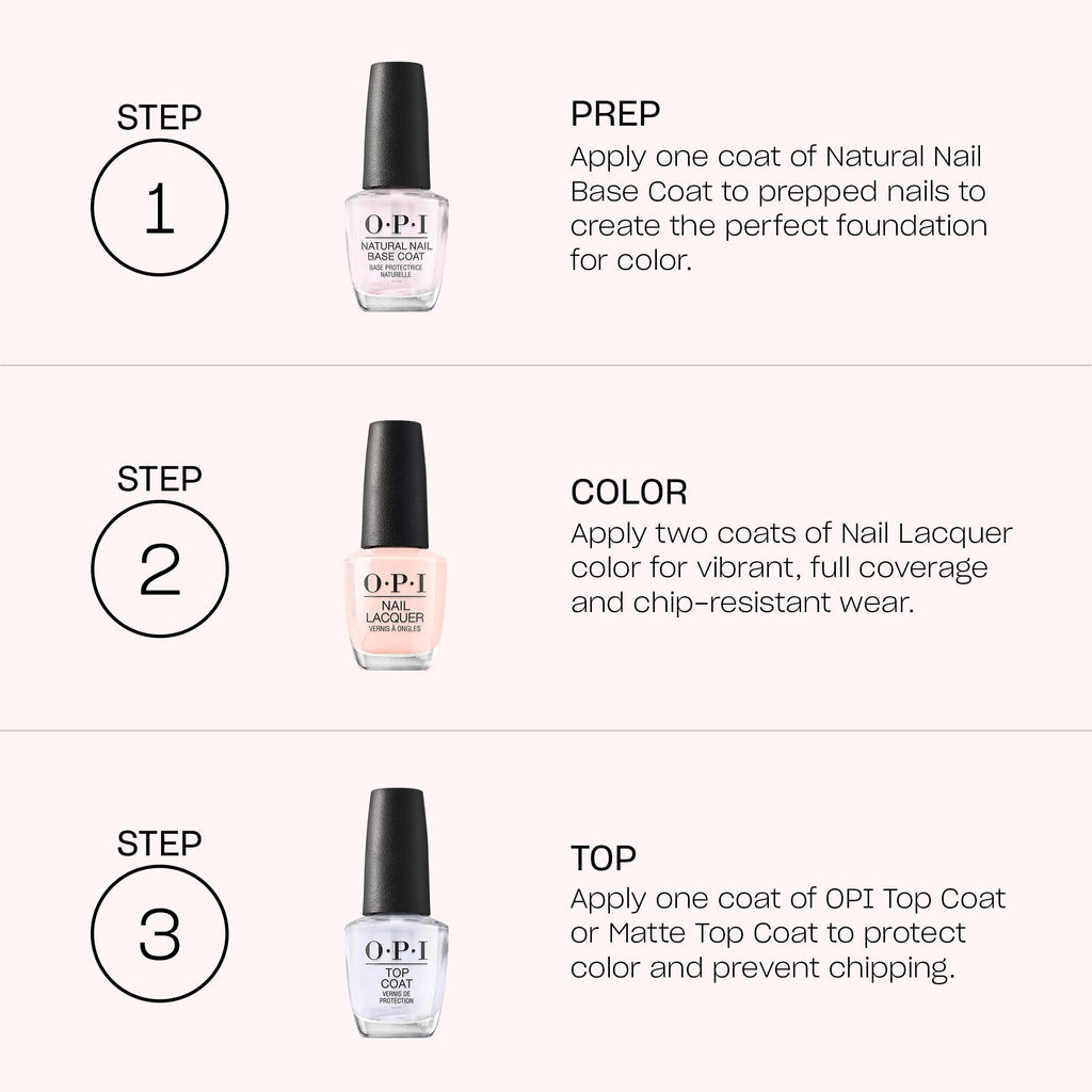 OPI Nail Lacquer Not So Bora - Bora - ing Pink | Sheer Soft Pink Pearl Chip Resistant Nail Polish | Vegan, Fast Drying, Streak Free - My Store
