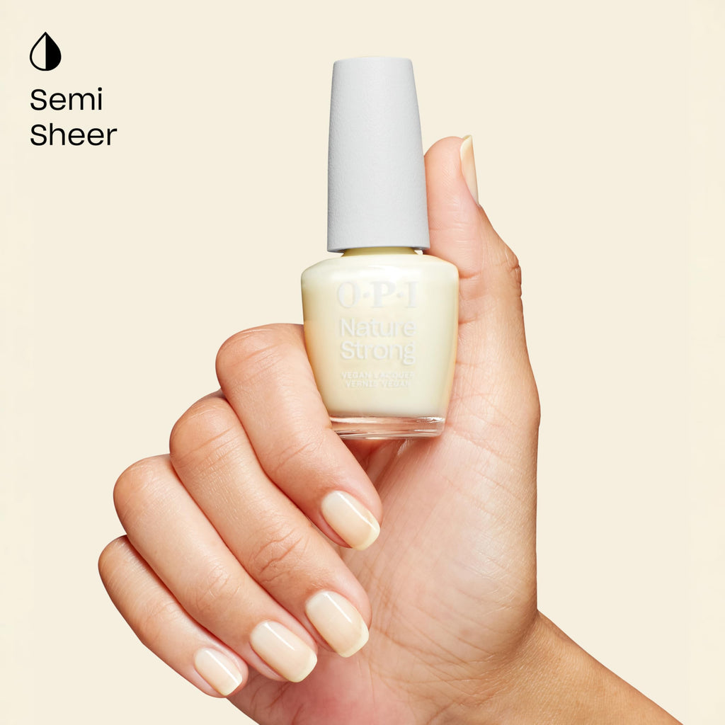 OPI Nature Strong Cauliflower Power | Semi - Sheer Soft Warm White Crème Natural Origin Nail Polish LE | Plant Based, Vegan, Cruelty Free - My Store