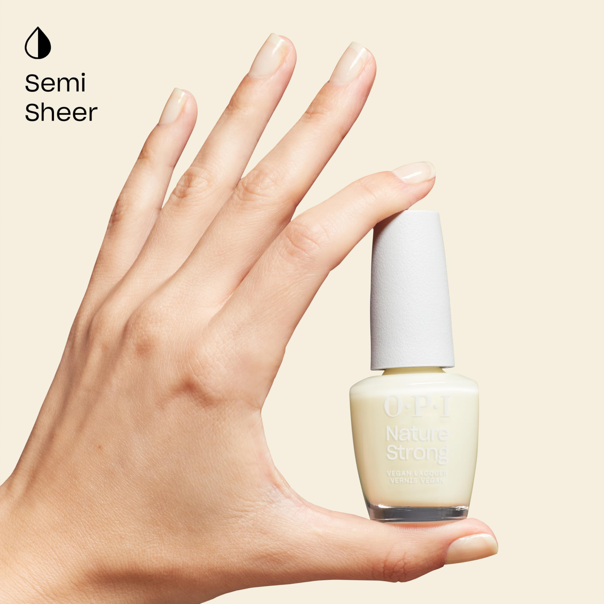 OPI Nature Strong Cauliflower Power | Semi - Sheer Soft Warm White Crème Natural Origin Nail Polish LE | Plant Based, Vegan, Cruelty Free - My Store