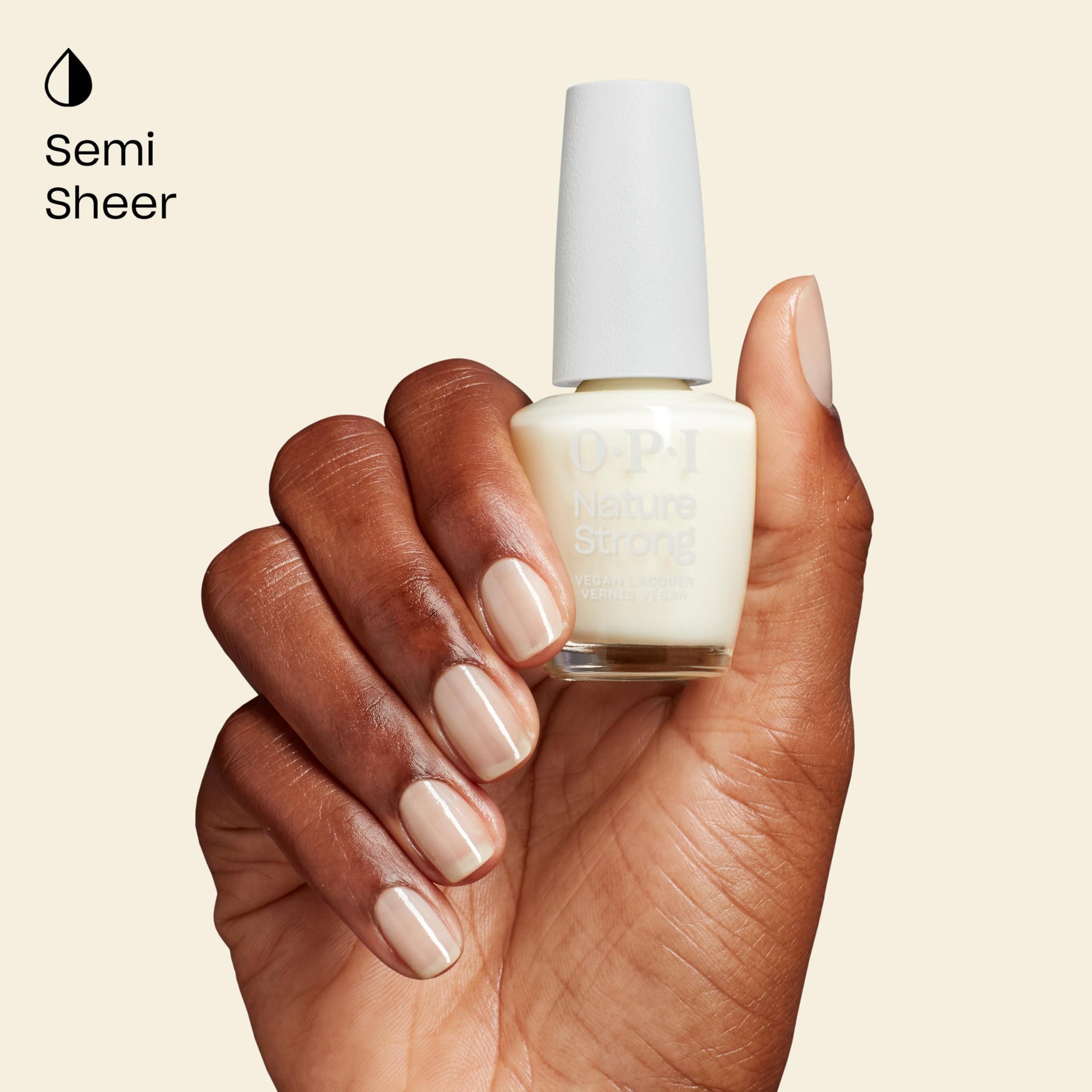 OPI Nature Strong Cauliflower Power | Semi - Sheer Soft Warm White Crème Natural Origin Nail Polish LE | Plant Based, Vegan, Cruelty Free - My Store