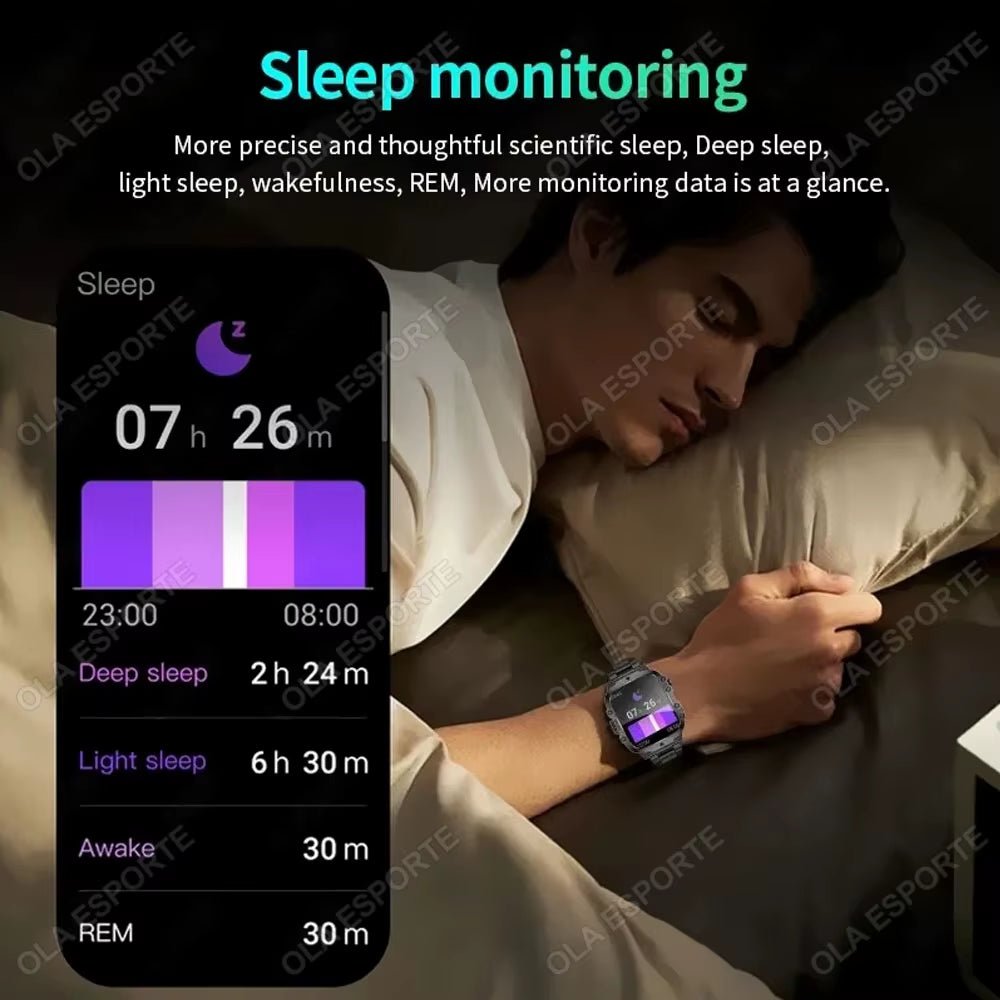 Original Men Smartwatch Flashlight Bluetooth Call Fitness Clock IP68 Waterproof Sports Men for Android IOS Smart Watch 2025 New - SkinNails&Makeup