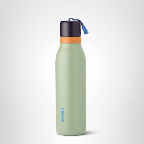 Owala FreeSip Twist Insulated Stainless Steel Water Bottle with Straw for Sports and Travel, BPA - Free, 18 - oz, Blue/Green (Camo Cool) - SkinNails&Makeup