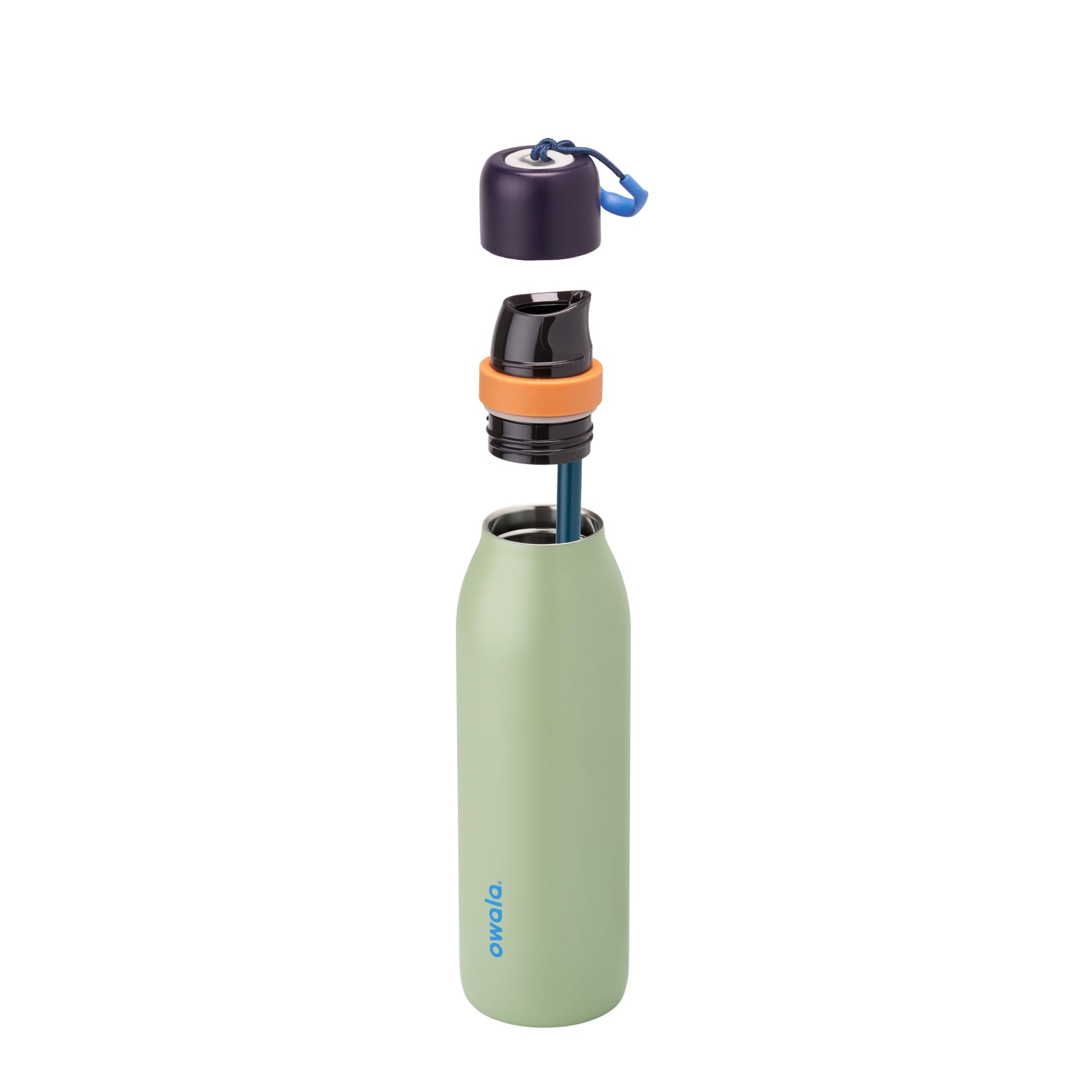 Owala FreeSip Twist Insulated Stainless Steel Water Bottle with Straw for Sports and Travel, BPA - Free, 18 - oz, Blue/Green (Camo Cool) - SkinNails&Makeup
