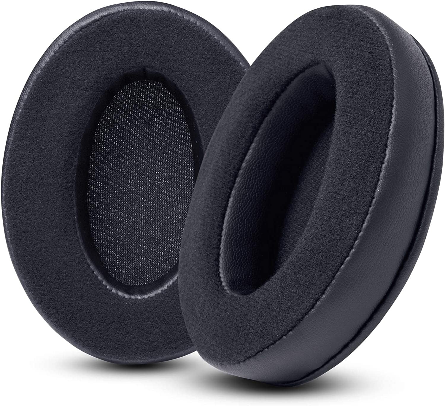 Padz Velour - the Ultimate Upgraded Earpads by Wicked Cushions - Compatible with Audio Technica, Hyperx, Steelseries Arctis & More - Extra Thick - Bigger Opening - Softer Memory Foam | (Black) - SkinNails&Makeup