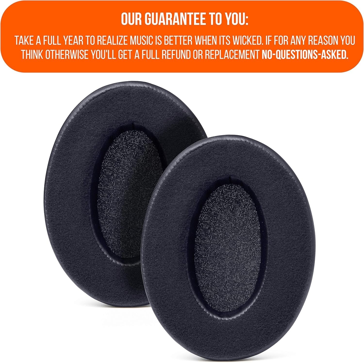 Padz Velour - the Ultimate Upgraded Earpads by Wicked Cushions - Compatible with Audio Technica, Hyperx, Steelseries Arctis & More - Extra Thick - Bigger Opening - Softer Memory Foam | (Black) - SkinNails&Makeup