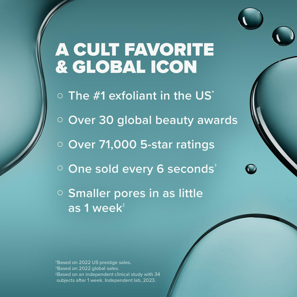 Paulas Choice - SKIN PERFECTING 2% BHA Liquid Salicylic Acid Exfoliant - Facial Exfoliant for Blackheads, Enlarged Pores, Wrinkles & Fine Lines, 4 oz Bottle - SkinNails&Makeup