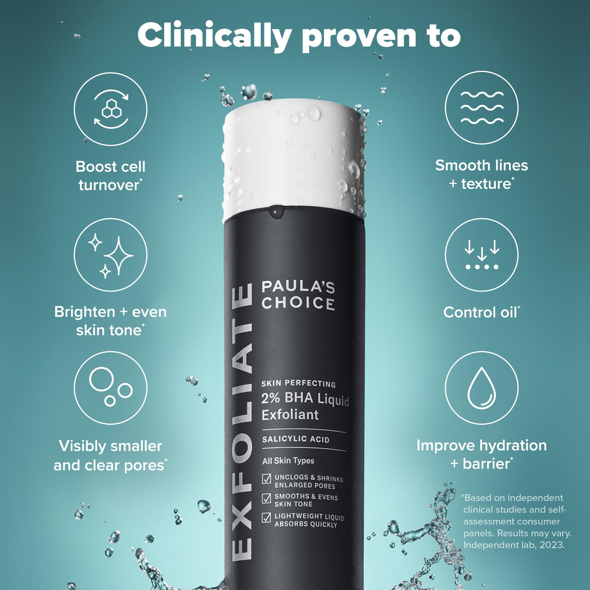 Paulas Choice - SKIN PERFECTING 2% BHA Liquid Salicylic Acid Exfoliant - Facial Exfoliant for Blackheads, Enlarged Pores, Wrinkles & Fine Lines, 4 oz Bottle - SkinNails&Makeup