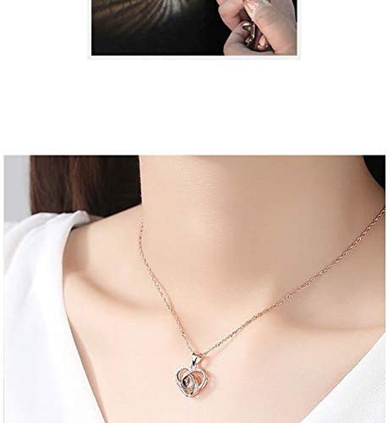 Preserved Real Wine Red Rose with Love You Necklace in 100 Languages Gift Set, Enchanted Real Rose Flower for Valentine'S Day Anniversary Wedding Bthday Romantic Gifts for Her (Wine Red Rose) - SkinNails&Makeup
