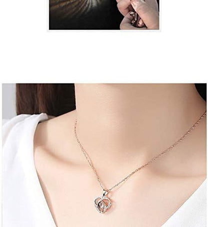 Preserved Real Wine Red Rose with Love You Necklace in 100 Languages Gift Set, Enchanted Real Rose Flower for Valentine'S Day Anniversary Wedding Bthday Romantic Gifts for Her (Wine Red Rose) - SkinNails&Makeup
