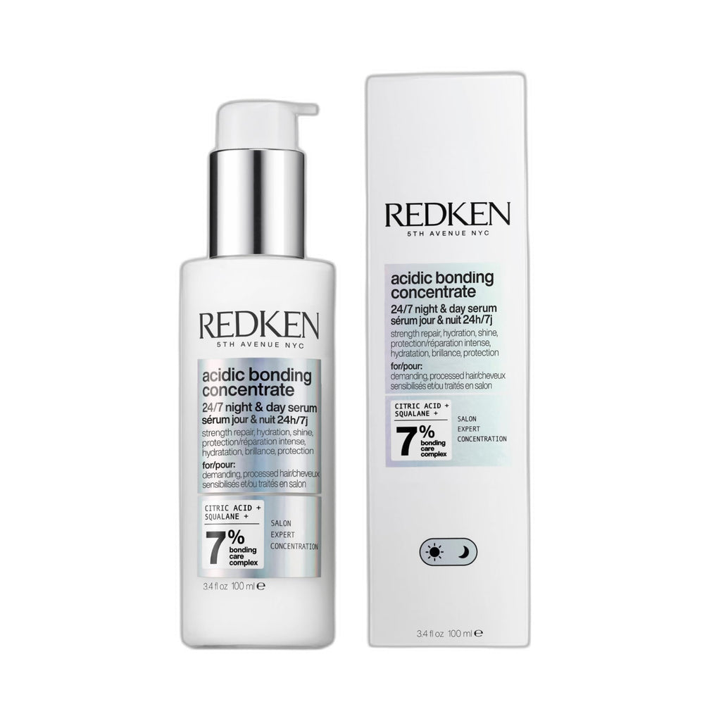 Redken Acidic Bonding Concentrate 24/7 Night & Day Serum For Damaged Hair - Nourishes & Restores, Overnight Hair Repair & Protection, Lightweight & Anti - Frizz - SkinNails&Makeup