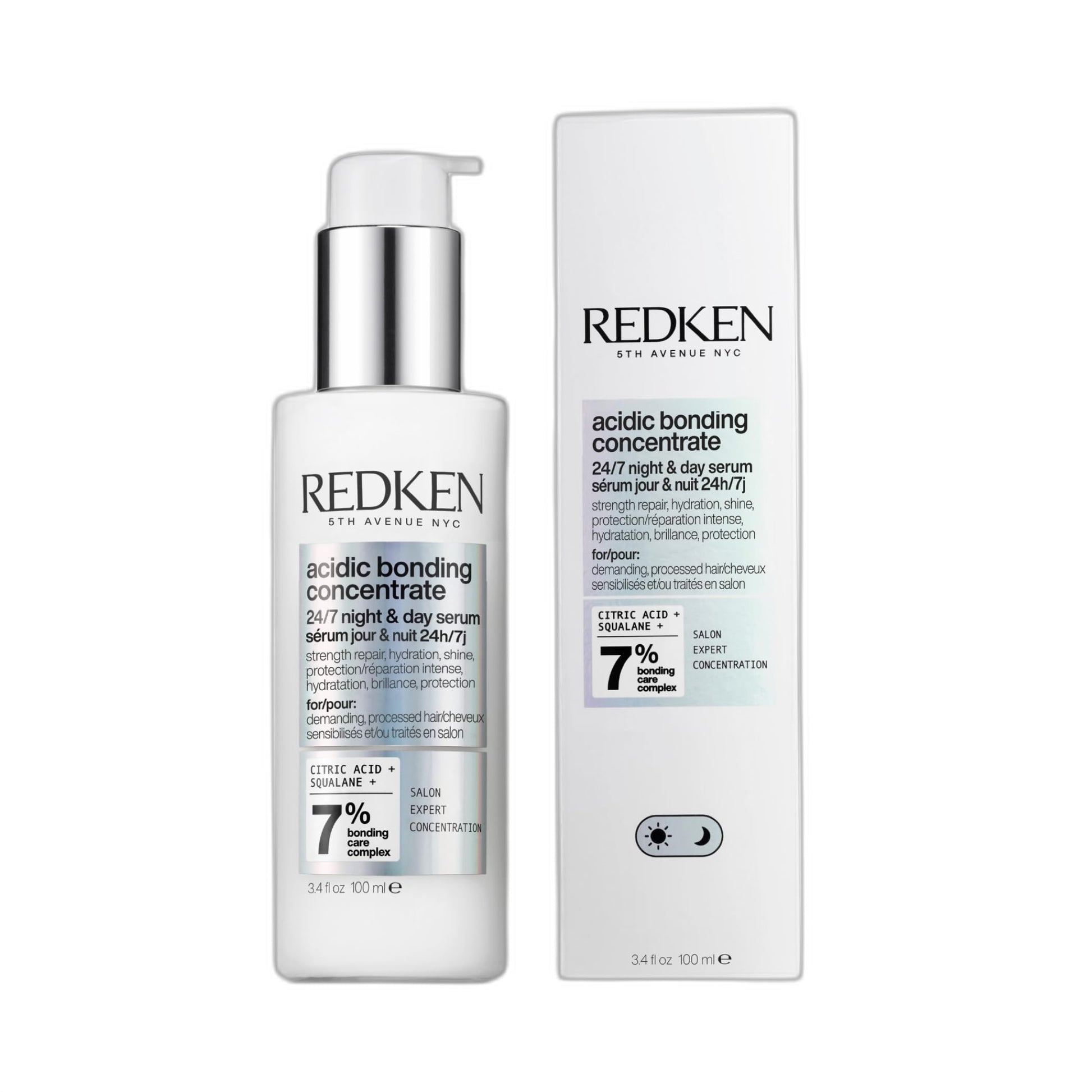 Redken Acidic Bonding Concentrate 24/7 Night & Day Serum For Damaged Hair - Nourishes & Restores, Overnight Hair Repair & Protection, Lightweight & Anti - Frizz - SkinNails&Makeup