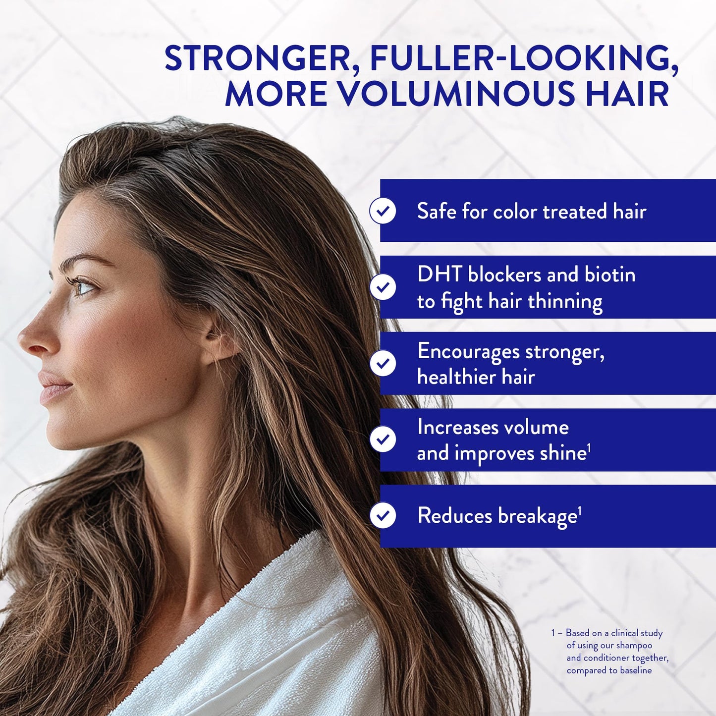 Routine Wellness Anti - Thinning Shampoo and Conditioner Set for Thinning Hair - Biotin DHT Blocker Women & Men - Color Safe Shampoo for Hair Loss & Healthier Hair - Rose Hips Set - SkinNails&Makeup
