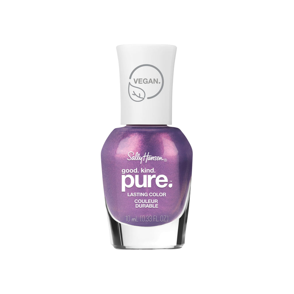 Sally Hansen Good. Kind. Pure. Nail Polish | Plant - Based, Vegan, 16 - Free Formula | Opaque, Shimmer | 355 Iris Dusk | Metallic Purple Nail Color - SkinNails&Makeup