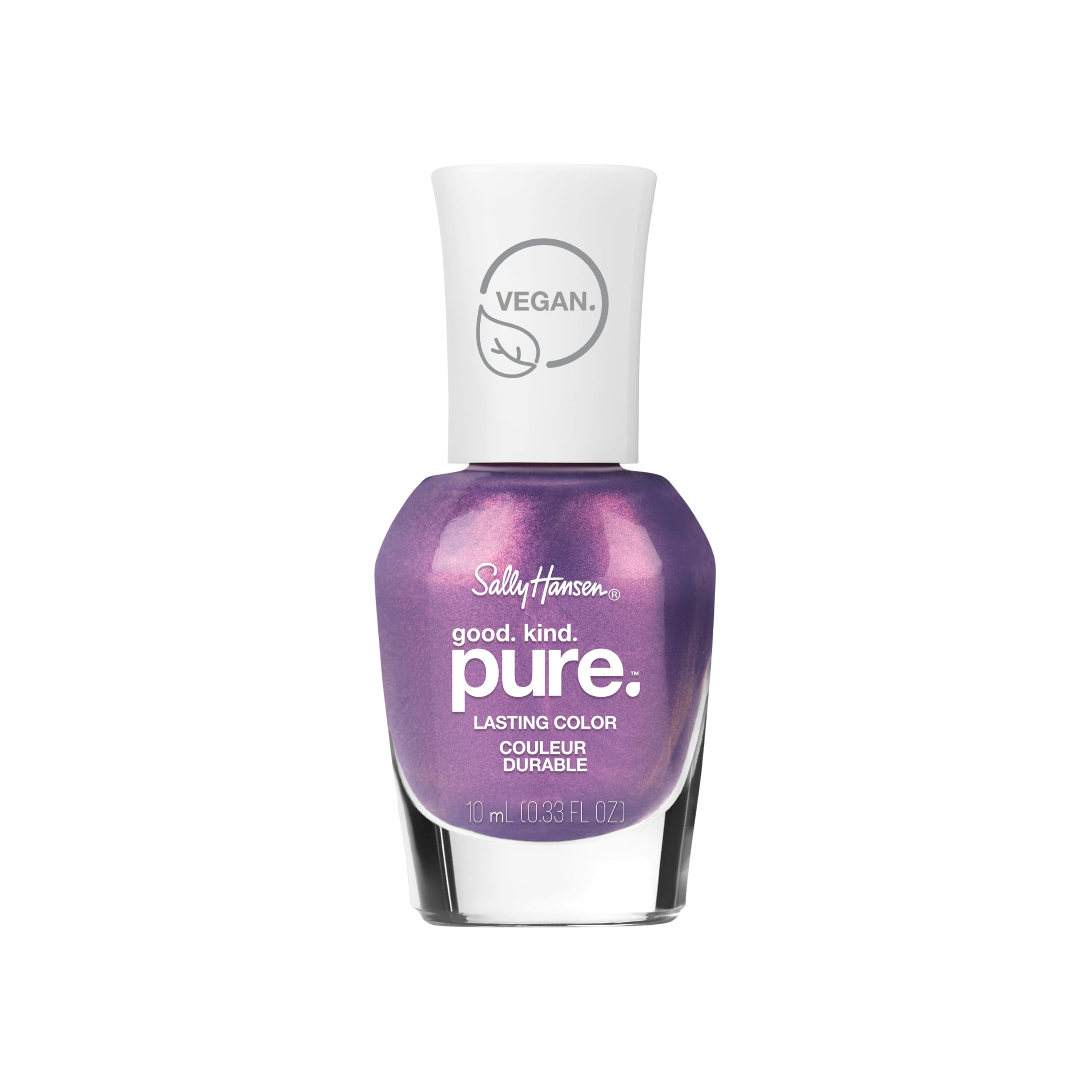 Sally Hansen Good. Kind. Pure. Nail Polish | Plant - Based, Vegan, 16 - Free Formula | Opaque, Shimmer | 355 Iris Dusk | Metallic Purple Nail Color - SkinNails&Makeup