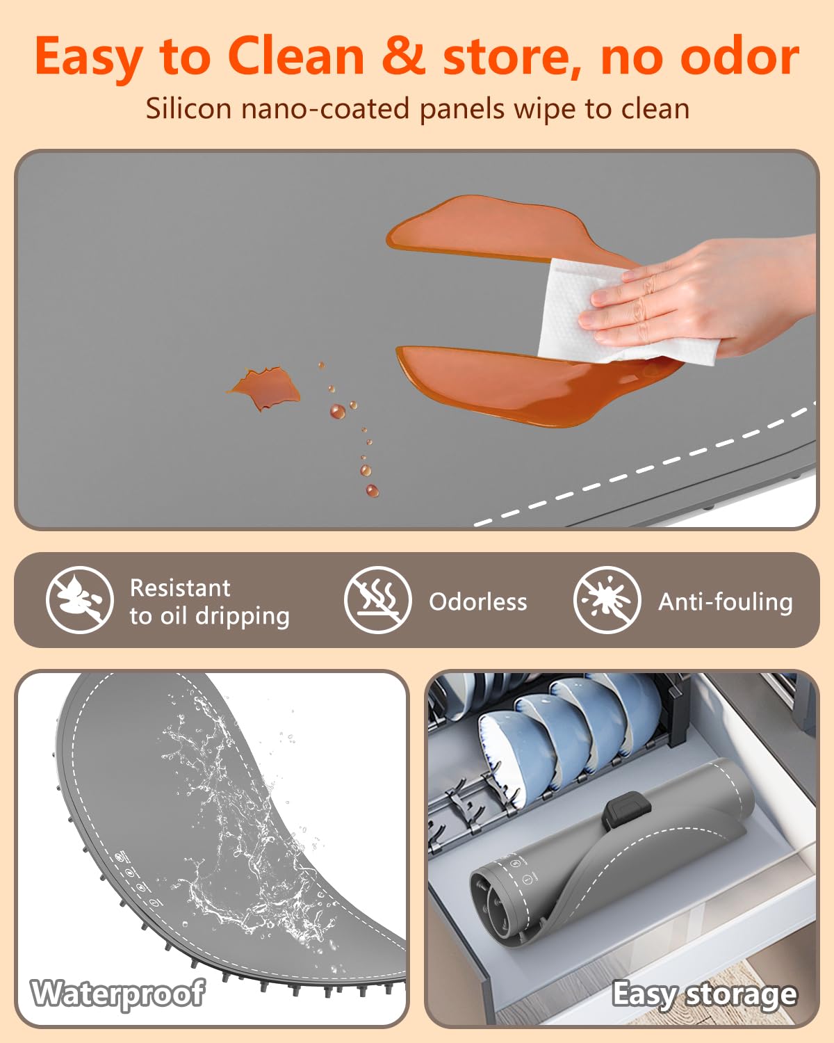 seenlast Warming Mat for Food with Adjustable Temperature Timer,10S Fast Heating Electric Food Warming Mat for Parties Buffet Daily,Food Heating Mat with Insulating Pad Raised Feet Protects Table - SkinNails&Makeup