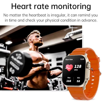 Smart Watch Bluetooth Talk Smartwatch Message Alert Heart Rate Monitor Sports Watch for Android IOS Men Women - SkinNails&Makeup