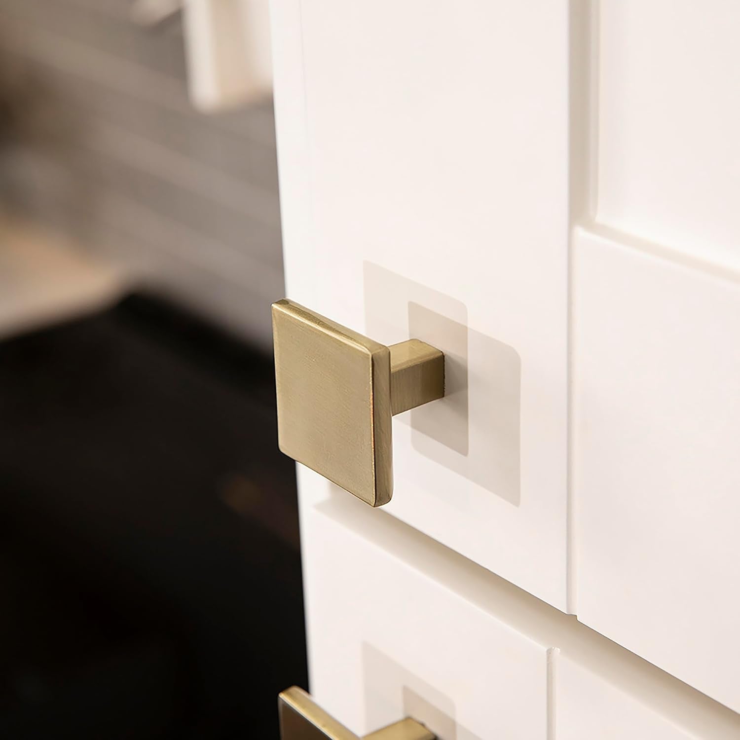Solid Core Kitchen Cabinet Knobs, Luxury Cabinet and Dresser Knobs, Handle Pulls for Doors & Drawers, 1 - 1/4 Inch, Elusive Golden Nickel, Skylight Collection (Pack of 10) - SkinNails&Makeup