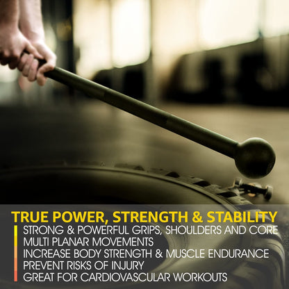 Steel Mace Bell for Strength Training, Support Full Body, Muscles, Shoulder, Grips & Forearms Workouts, Stretching 5, 7, 10, 15, 20, 25, 30 LB for Woman & Man - SkinNails&Makeup