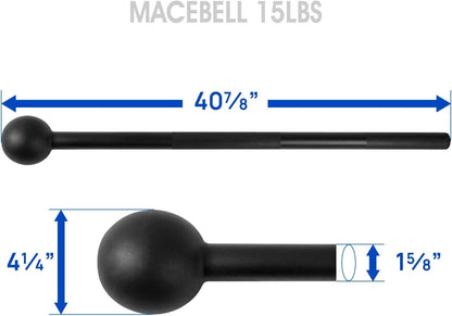 Steel Mace Bell for Strength Training, Support Full Body, Muscles, Shoulder, Grips & Forearms Workouts, Stretching 5, 7, 10, 15, 20, 25, 30 LB for Woman & Man - SkinNails&Makeup
