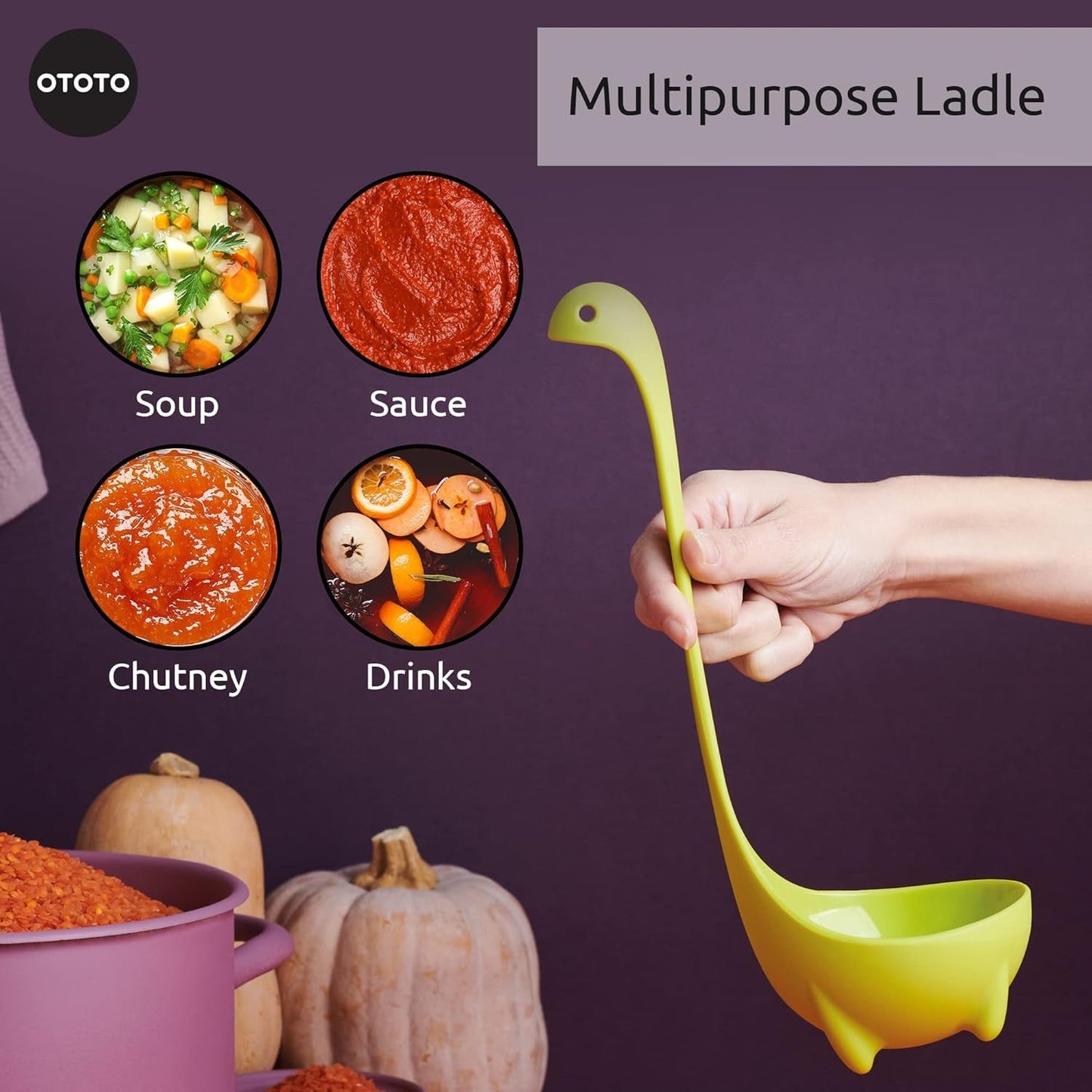 the Original Nessie Soup Ladle - Funny Kitchen Gadgets, Loch Ness Design, Cooking Gifts for Mom - Cute and Practical Kitchen Utensils - Unique Gifts for Women - SkinNails&Makeup