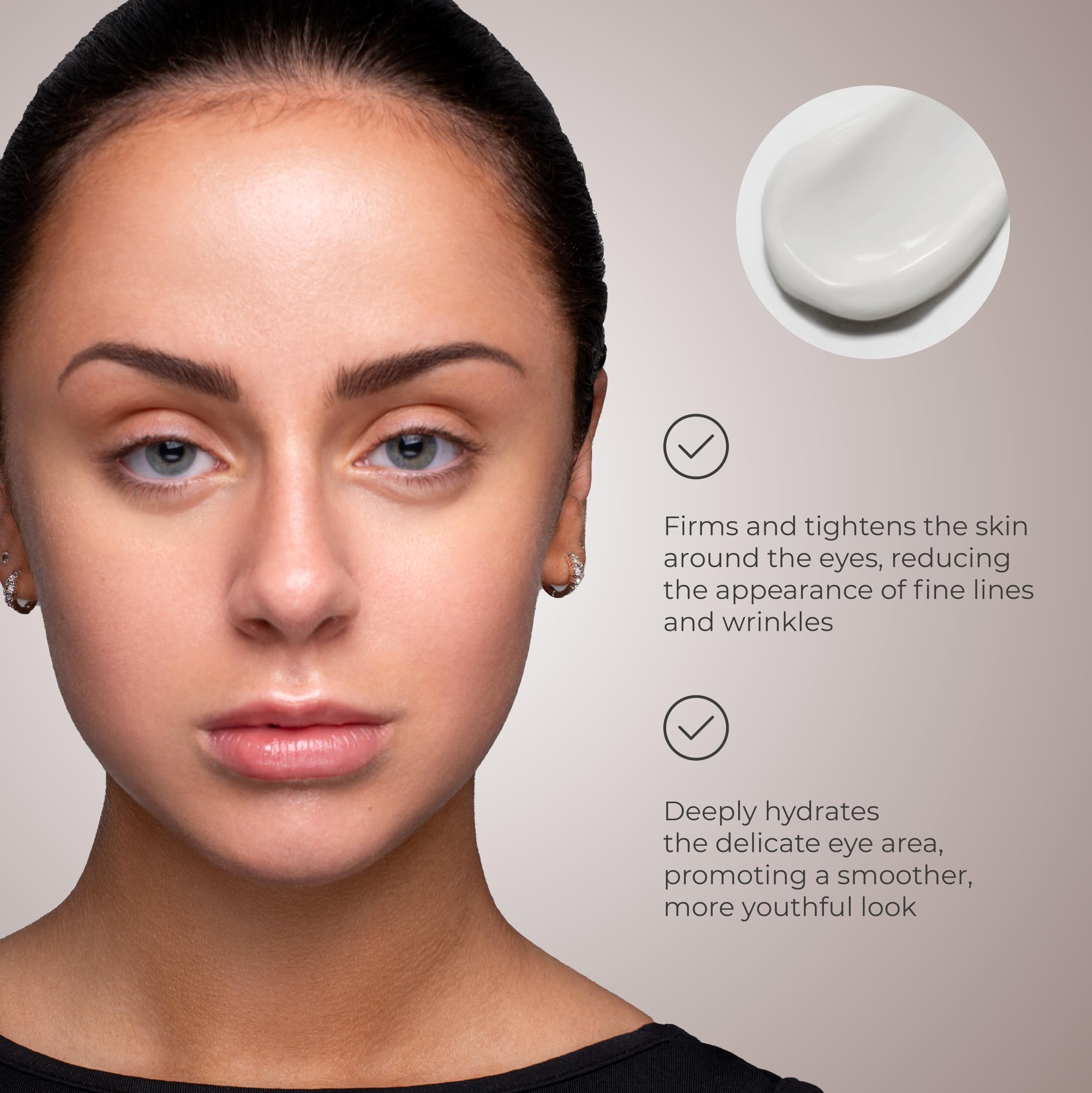 VivienneHu Eye Firming and Hydrating Anti - Aging Cream with Collagen and Hyaluronic Acid for Dark Circles & Puffiness, Daily Wrinkle Cream, Anti Aging Skin Care Treatment Women and Men, 1.4oz/40g - SkinNails&Makeup